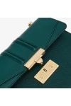 Charles Keith Chain Flap Shoulder Bag Dark Green